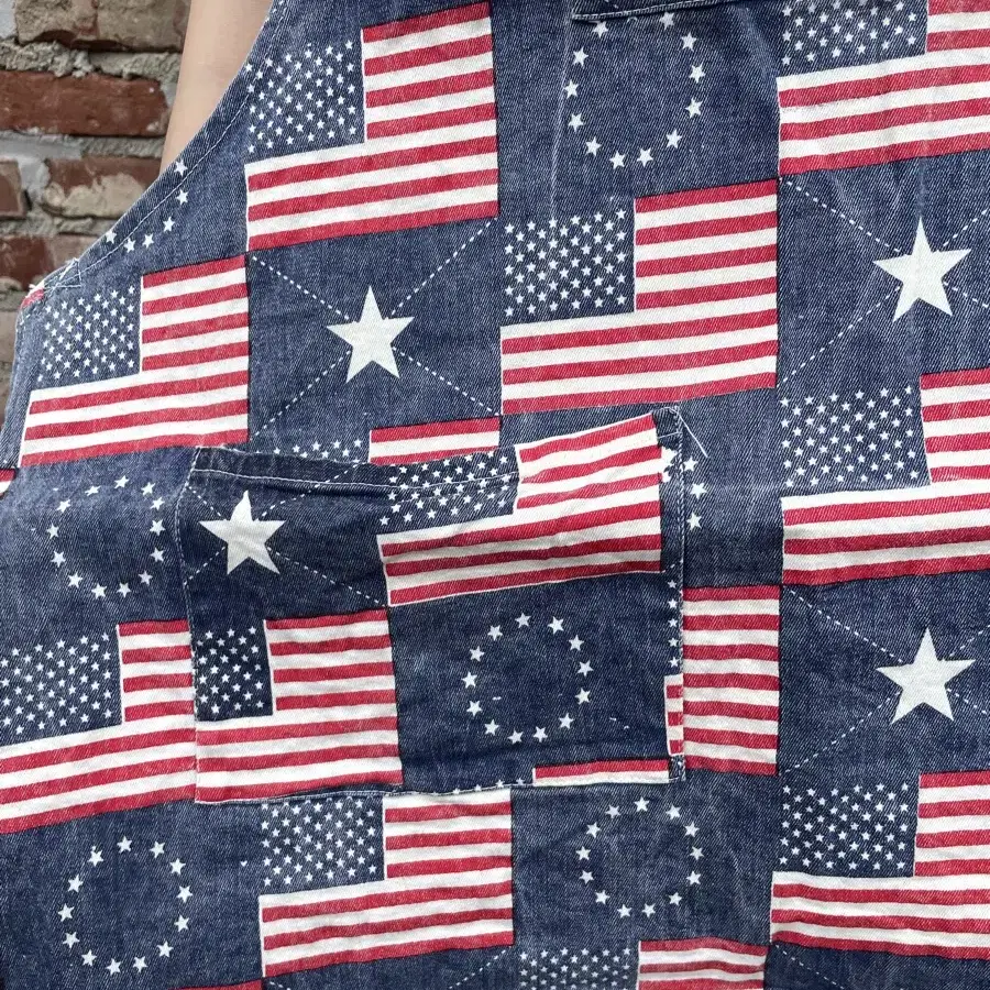 American flag apron 빈티지 미국 국기 앞치마 캠핑