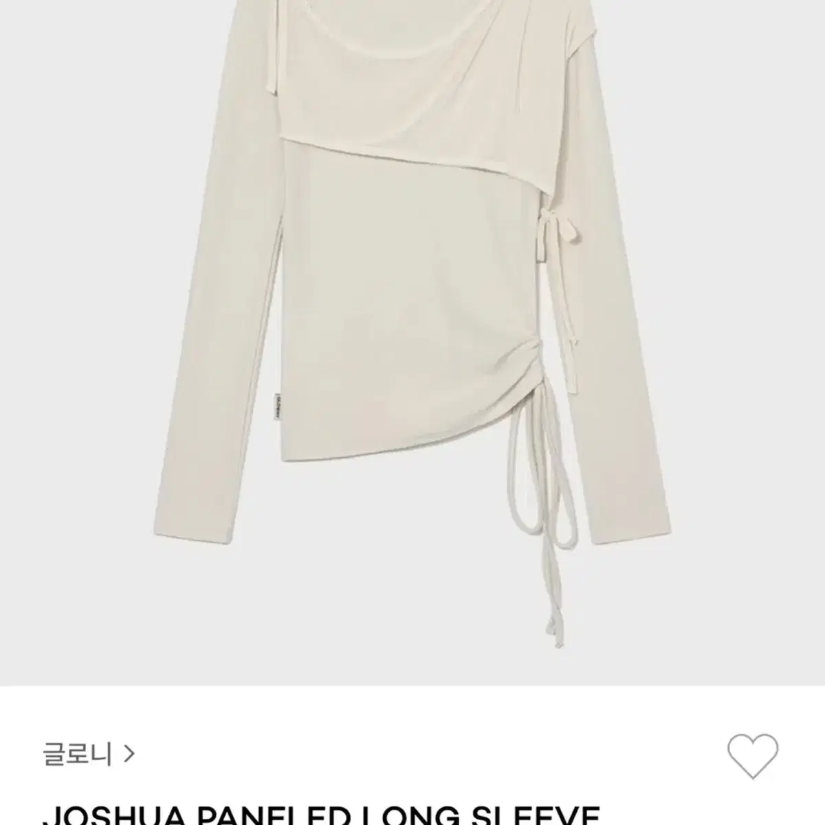 글로니 JOSHUA PANELED LONG SLEEVE (IVORY)