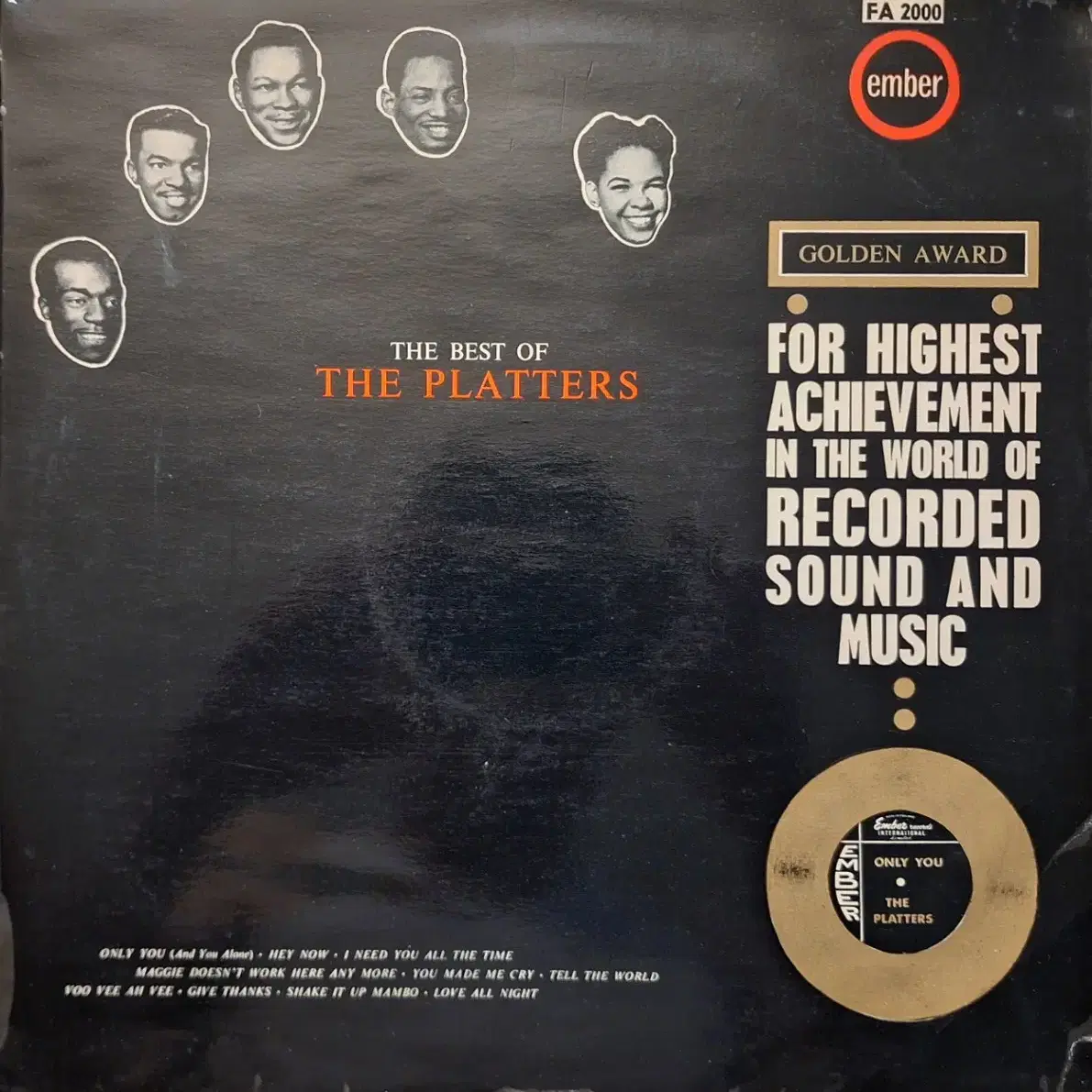 미국원반/초판/The Best of The Platters LP