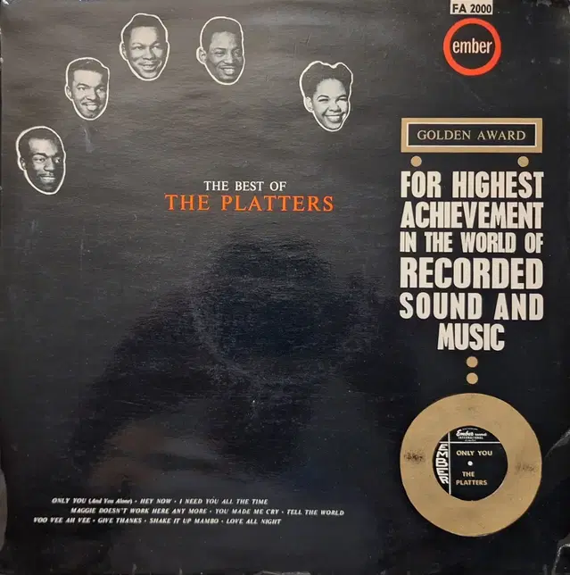 미국원반/초판/The Best of The Platters LP