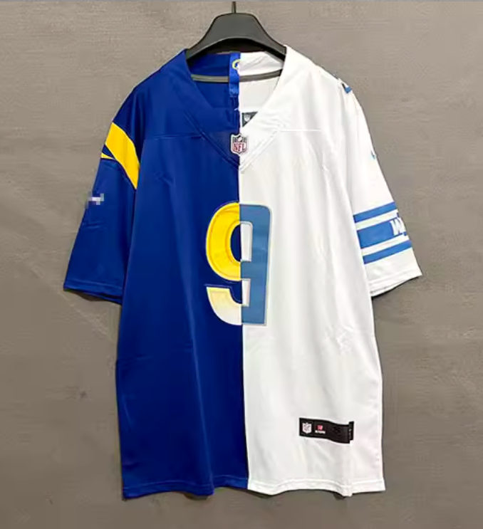 NFL Football Jersey Bloo/White Splicing