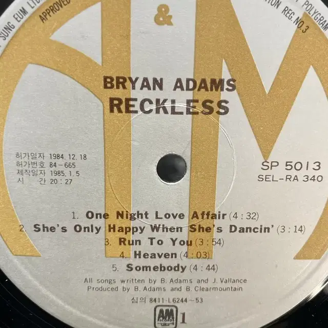 BRYAN ADAMS LP / C1415