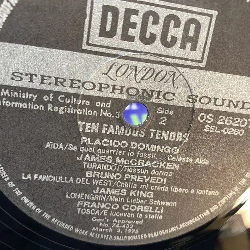 TEN FAMOUS TENORS  LP / C1459