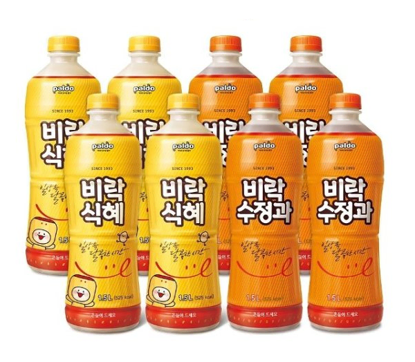 무료배송-비락 식혜 1.5L 4개+수정과 1.5L 4개