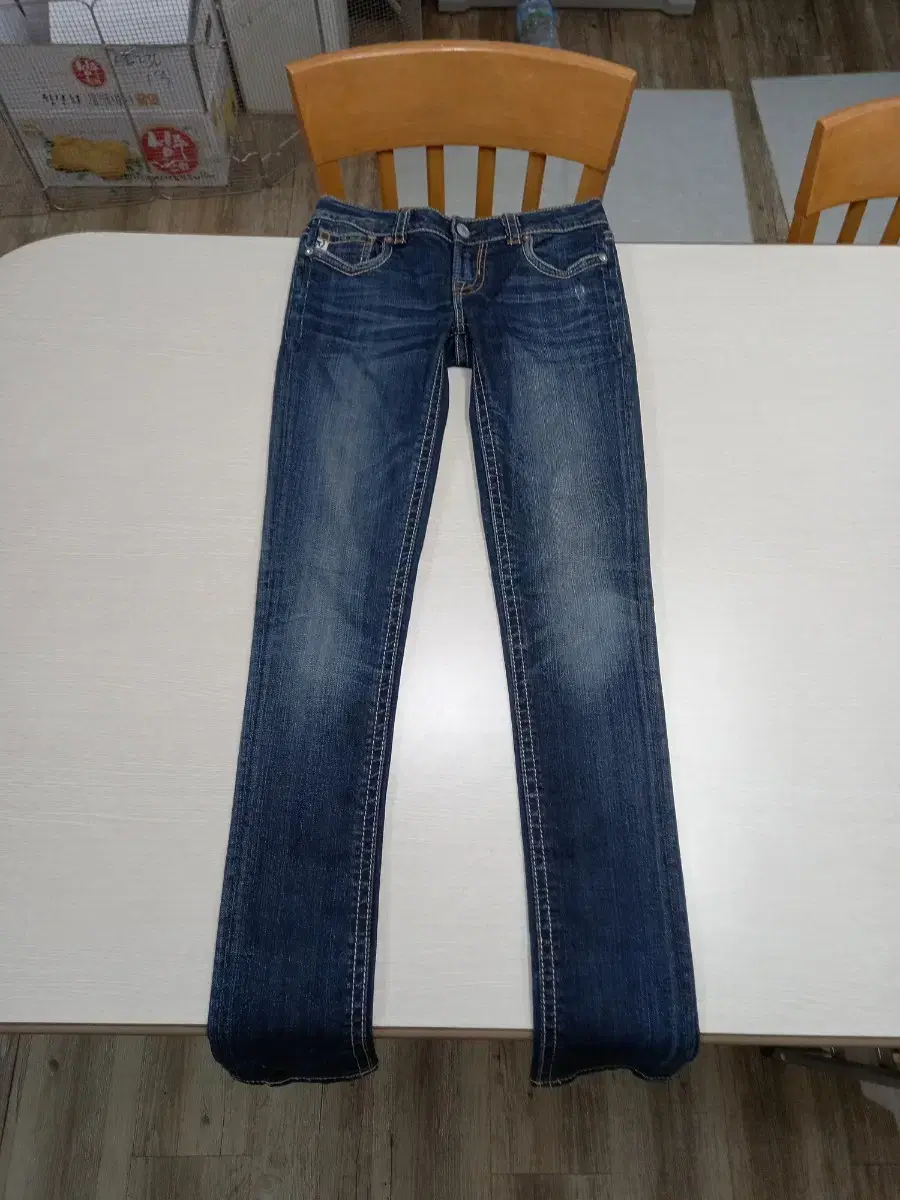 26 MEK Denim 골반 워싱 스판 슬림일자진 26-539