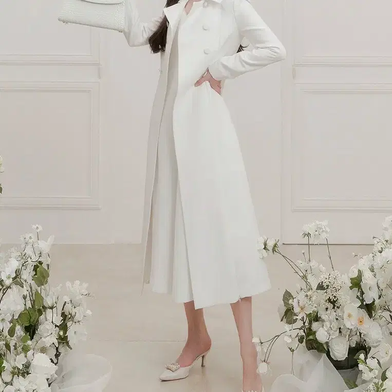 그레이스유) 새상품 Kelly Coat (White) L