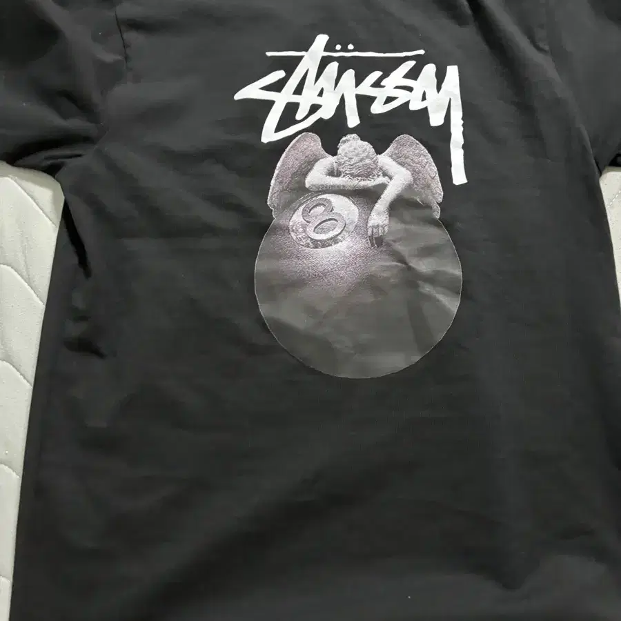 스투시 엔젤 검은색 티셔츠 Stussy Angel T-Shirt 팝니다.