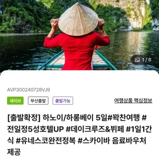 하노이 3박5일 여행권 양도 판매합니다