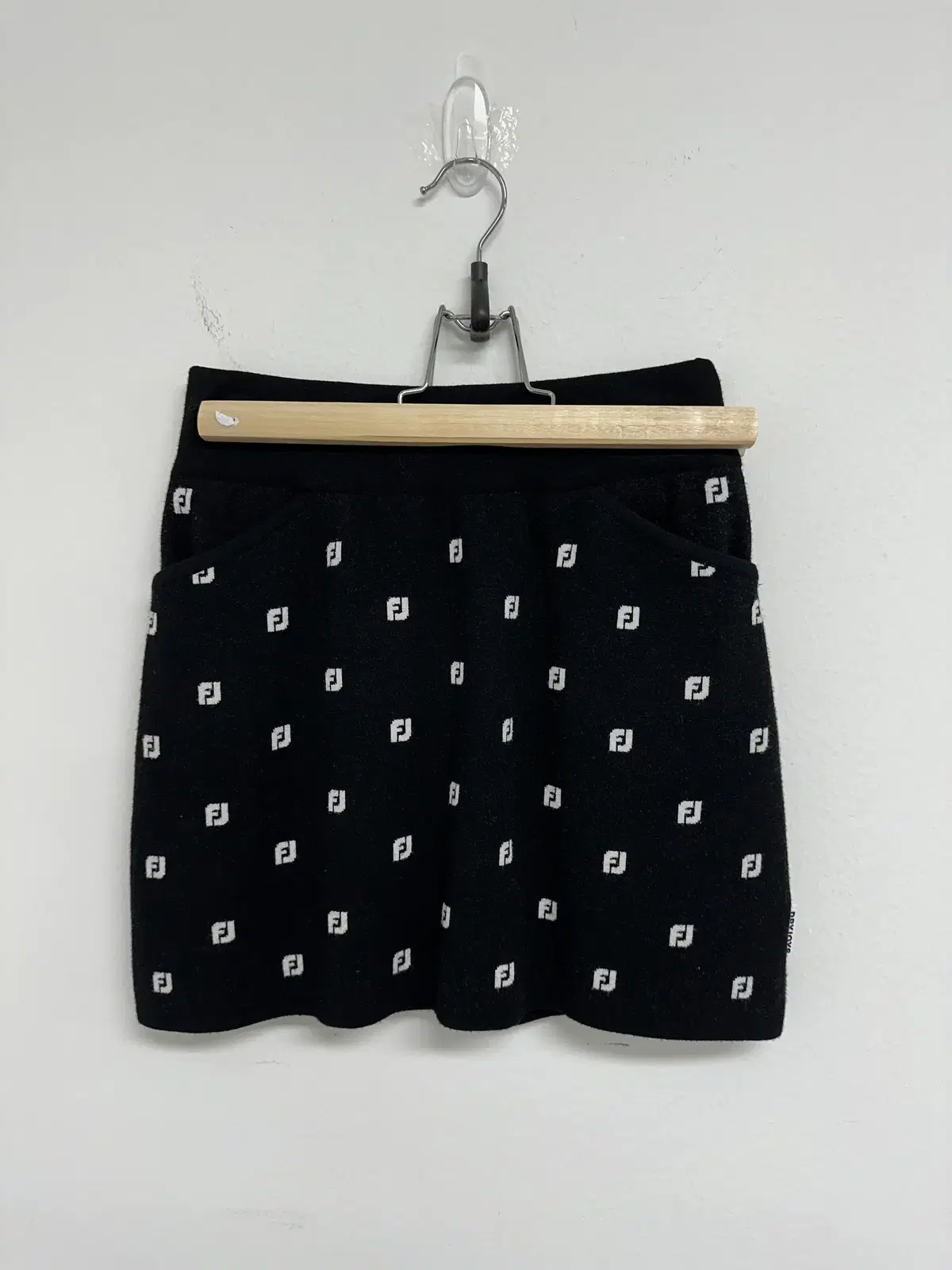 581. FootJoy H-Line Pattern Knit Skirt_Black XS(25)