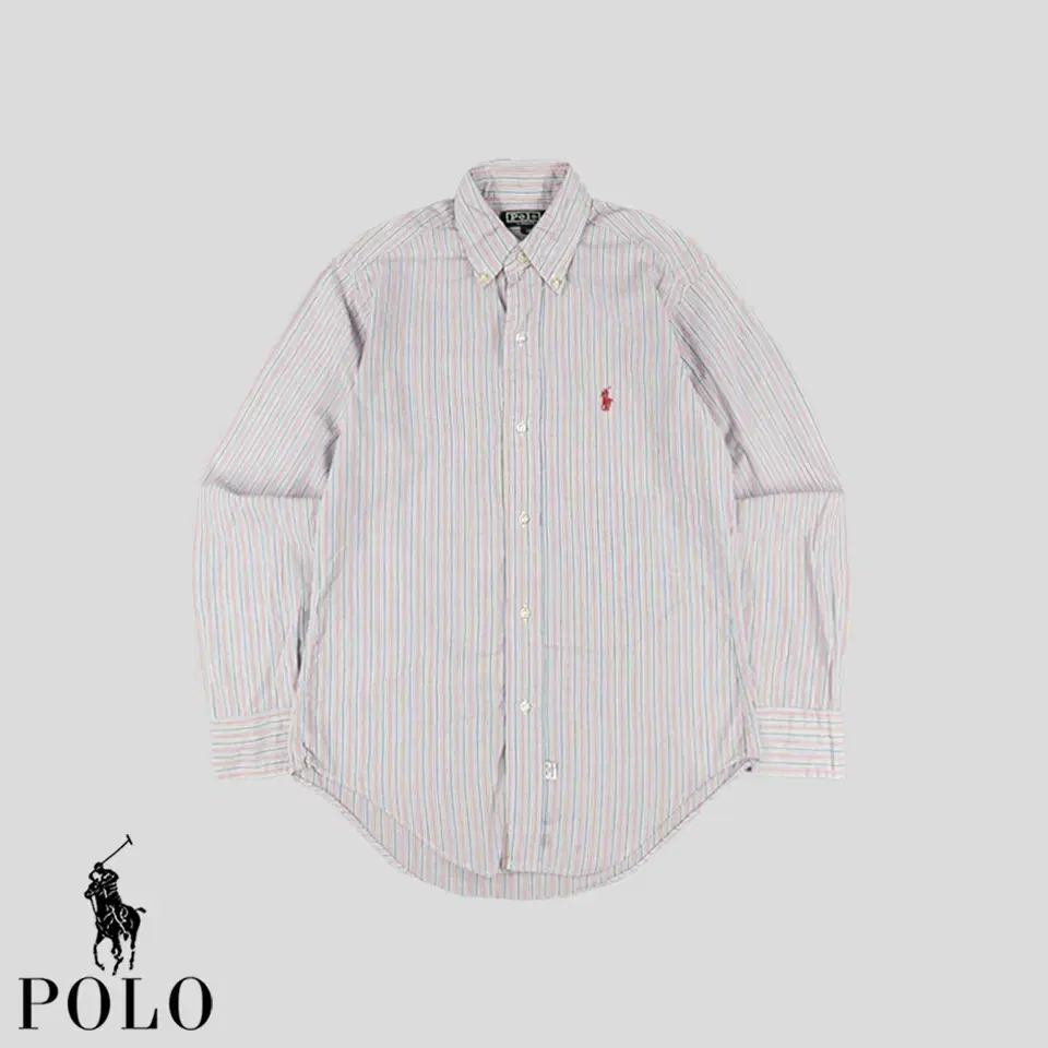 Polo Ralph Lauren bloo Red Stripe Red Pony Cotton100 Ivy Look Preppy Look