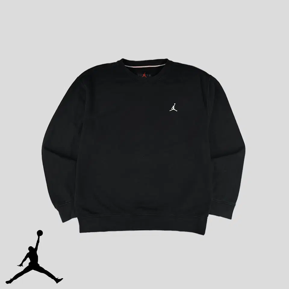 Nike Pigment Black Jumpman Embroidered Cotton Blend Overfit Brushed Sweatshirt