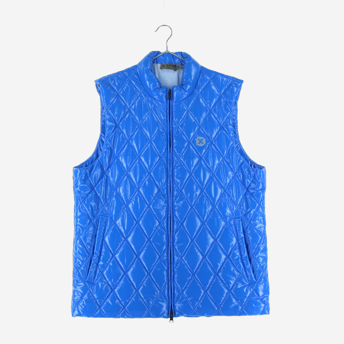 [M]Zippore Golf Glossy bloo Quilted Padded Vest (SW1110)