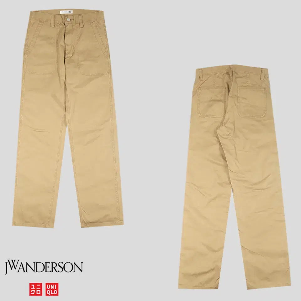 Uniqlo x JW Anderson Beige tonal logoEmbroidered puttyPocket amekaji