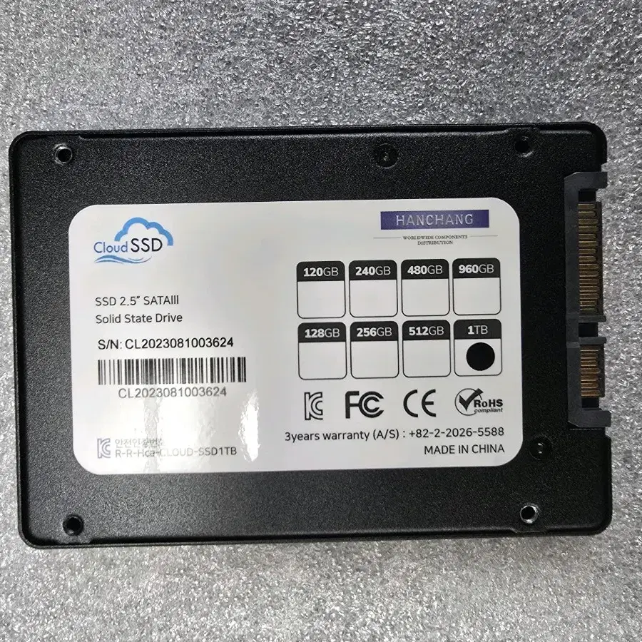 PC부품 SSD1.0TB AS26/6월