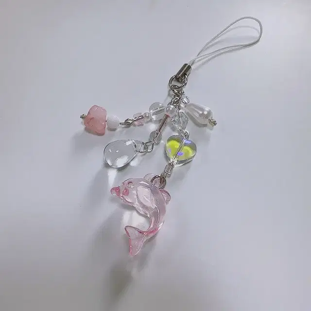 [keyring] 물방울돌고래 비즈 키링