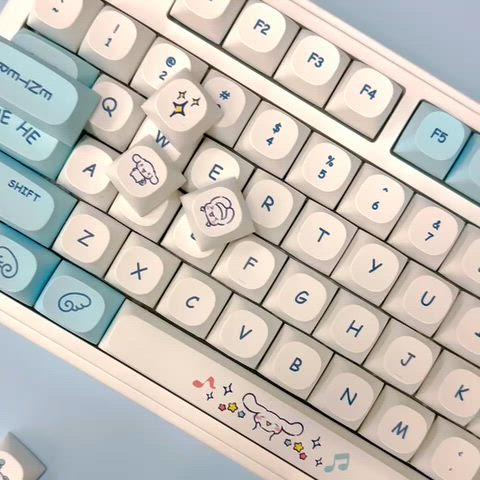 [XDA]산리오 시나모롤 PBT 화이트 블루 커스텀 키캡 포인트