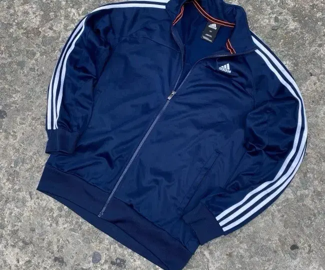 Adidas Navy Track Top Jersey Zip Up 95/M