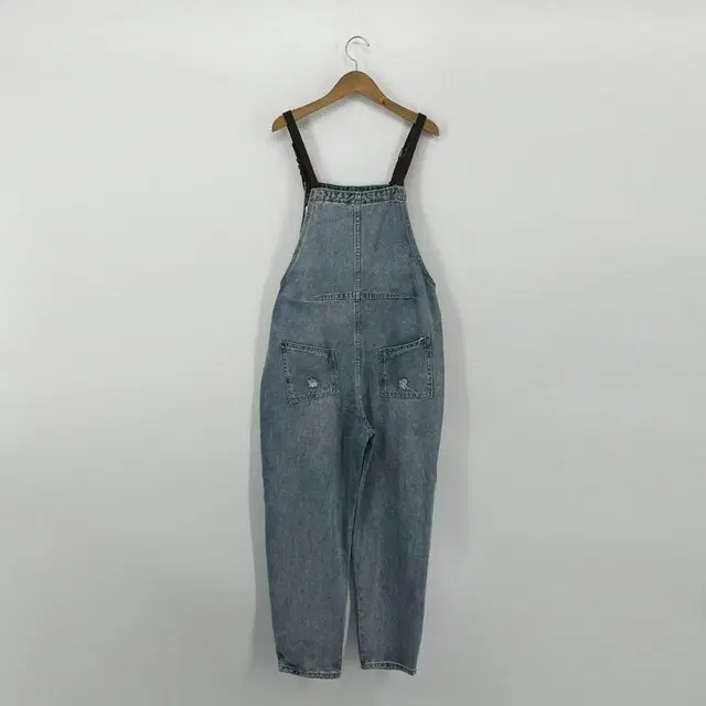 데님 점프수트 멜빵바지 와이드 팬츠 (F size / DENIM)