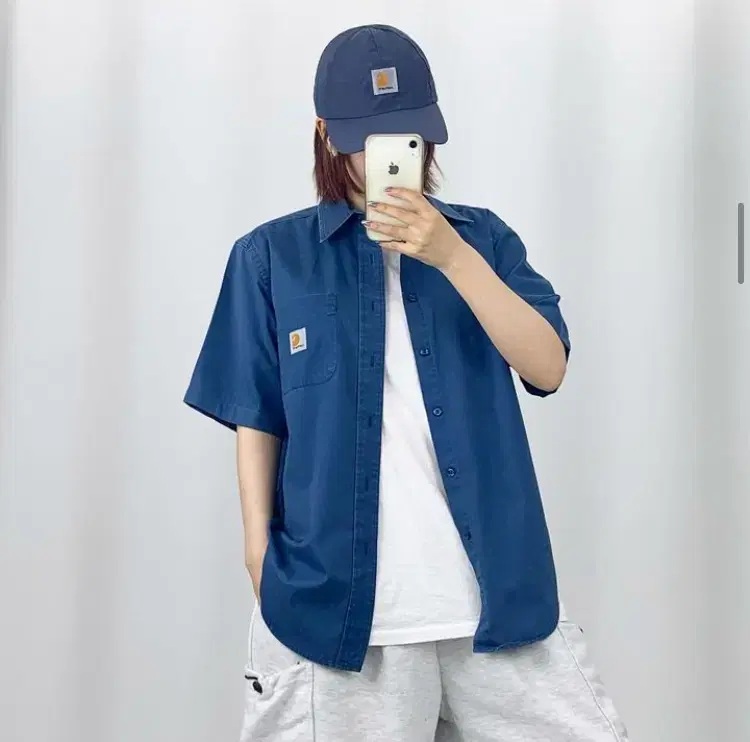 [L]Calhart Bloo Navy Short Sleeve Shirt CH5490