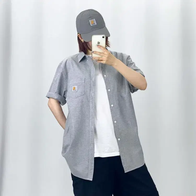 [L]Calhart Gray Short Sleeve Shirt CH5493