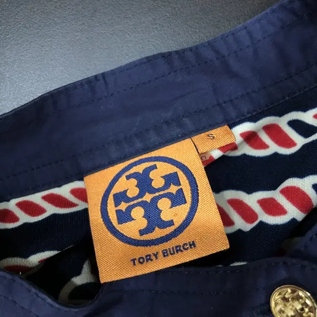 [ TORY BURCH ] 토리버치 아트패턴 버튼 블록 원피스