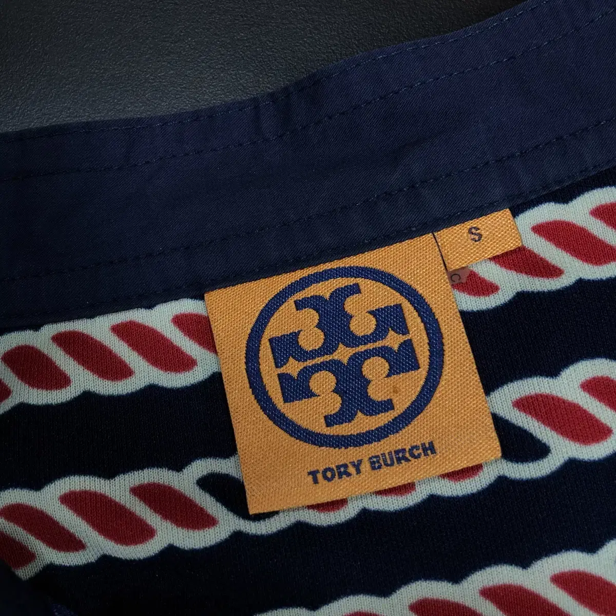 [ TORY BURCH ] 토리버치 아트패턴 버튼 블록 원피스