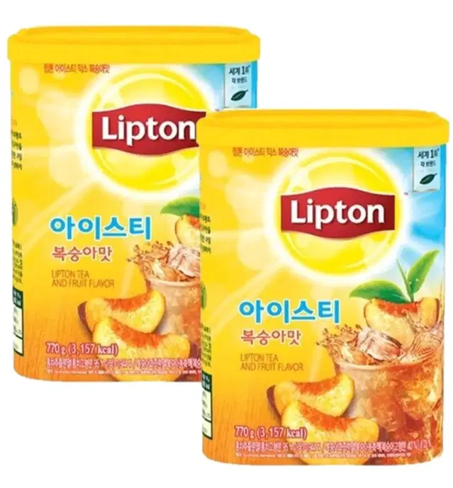 립톤아이스티복숭아맛분말770GX2개 8990원 1개6245원단가