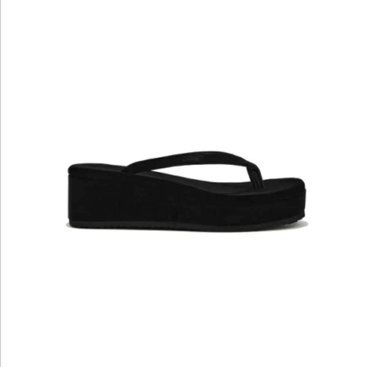 다이닛 쪼리 VELVET PLATFORM FLIPFLOP IN BLACK