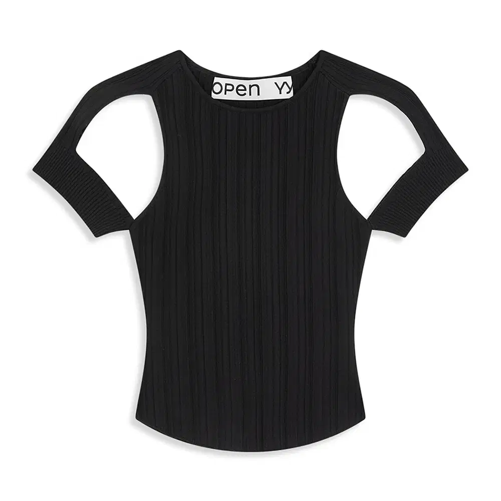 {New}Opening Y and Y Cutout Knit Top T-Shirt Black