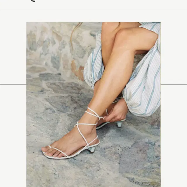 LOQ roma leather sandals, it36, 아이보리