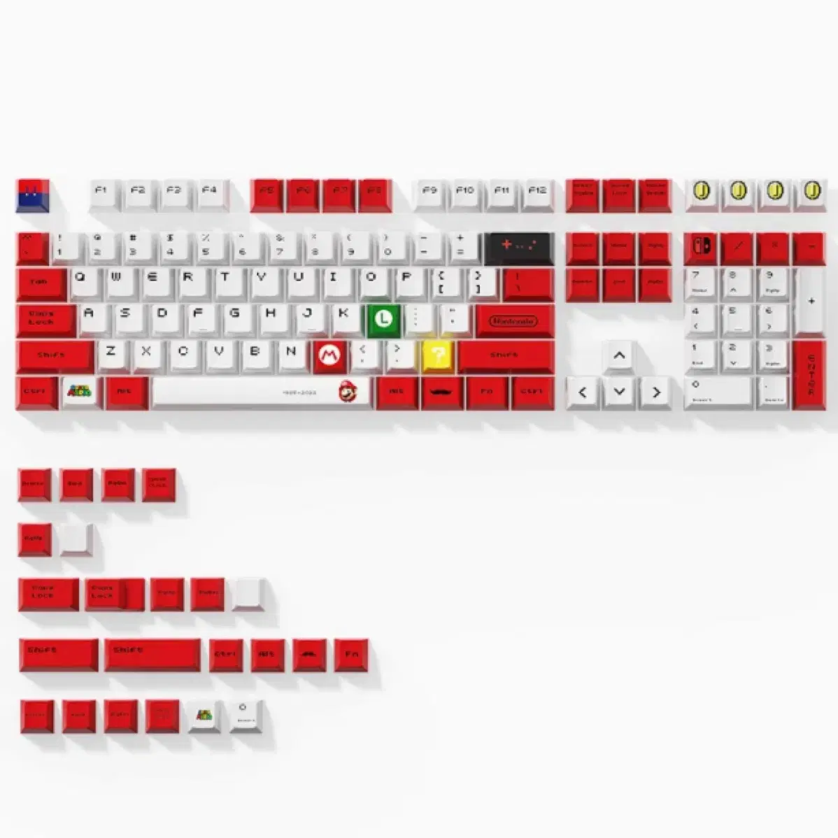 [당일출고]슈퍼마리오 영문 키보드 키캡 CHERRY PBT 키캡