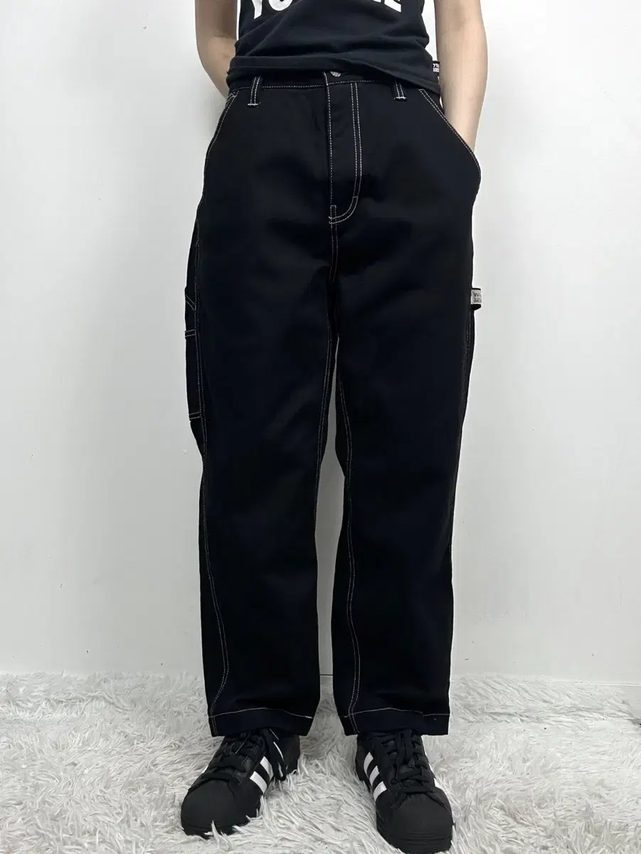 Dickies White Stitched Carpenter Pants