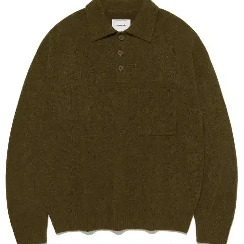 비바스튜디오 Collar Knit Olive Green s사이즈