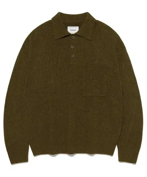 비바스튜디오 Collar Knit Olive Green s사이즈