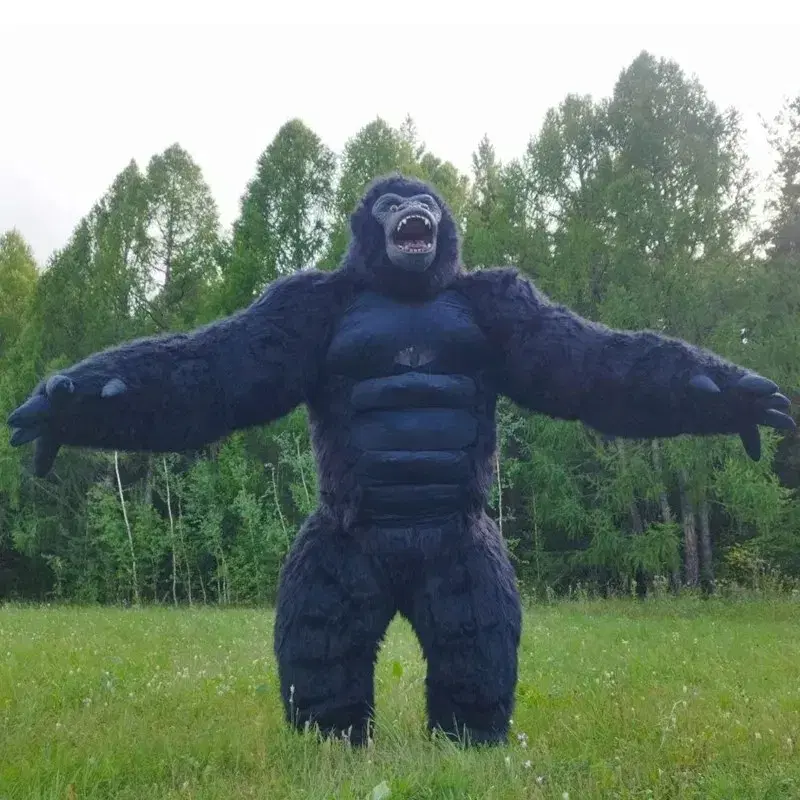 2.6-meter inflatable voice-activated gorilla mascot performance prop