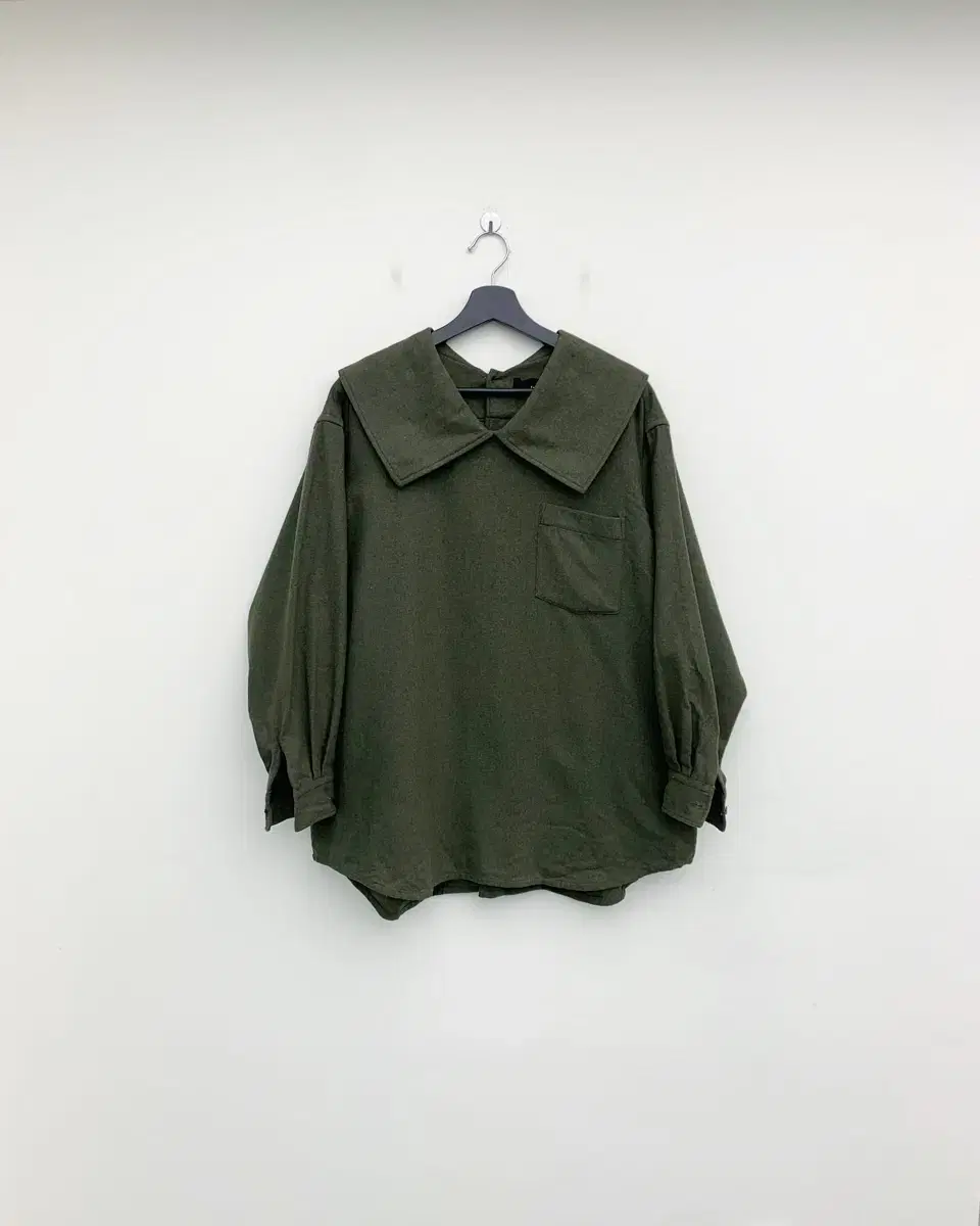 90s Comme des Garçons Tricot Khaki Ruffle kara Wool Shirt