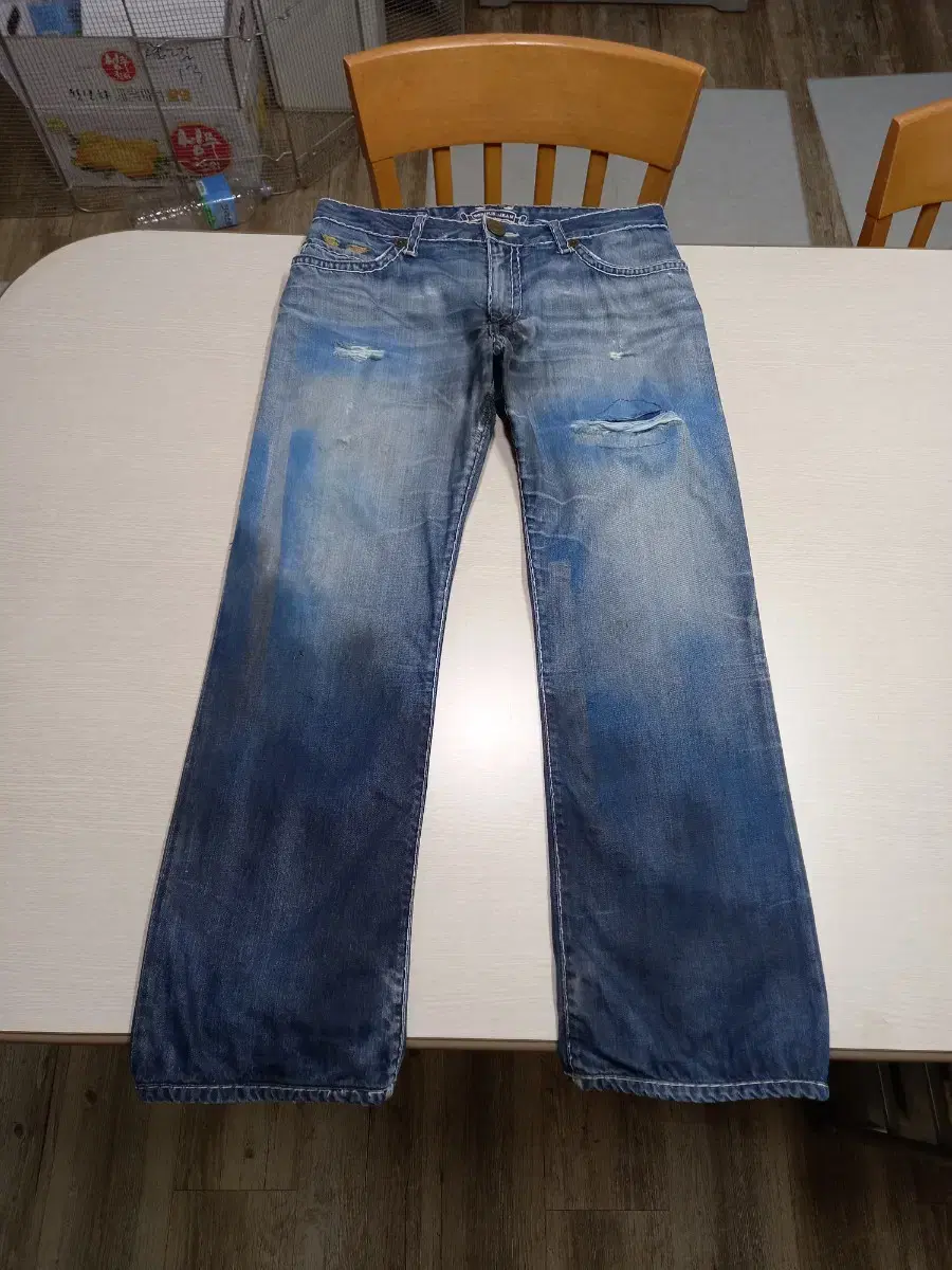 33 ROBIN'S USA Damage-washed straight jin custom 33-335