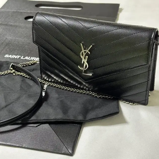 ysl 생로랑 woc 체인 크로스 백