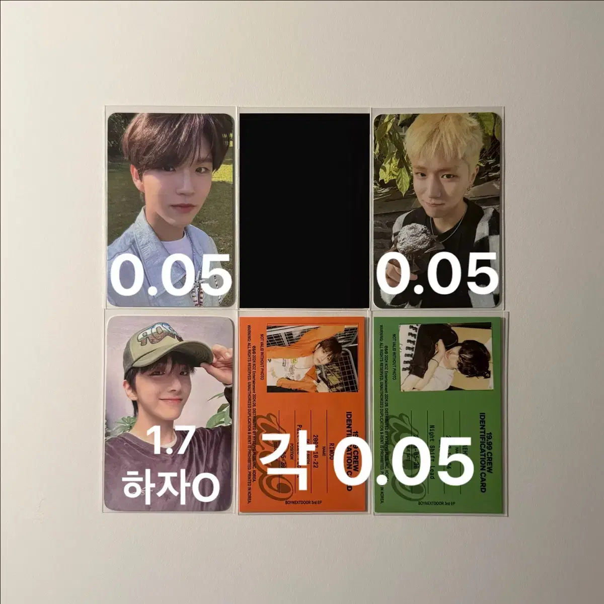 boynextdoor boynextdoor sungho riwoo jaehyun woonhak photocard WTS