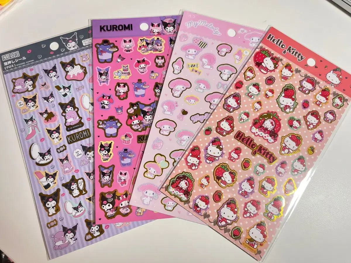 Sanrio Kuromi My Melody Kitty Big Sticker, Japan Sanrio Kuromi My Melody Kitty Big Sticker, each