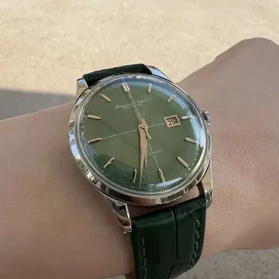 iwc 빈티지 36mm 그린 오토매틱