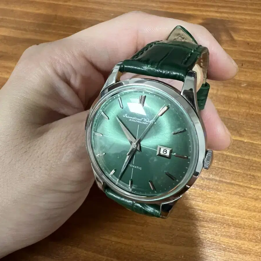 iwc 빈티지 36mm 그린 오토매틱