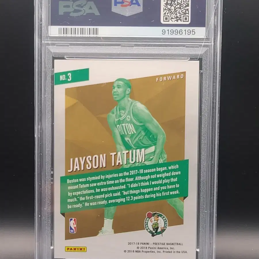 제이슨 테이텀(Jayson Tatum) 루키 PSA9 등급카드