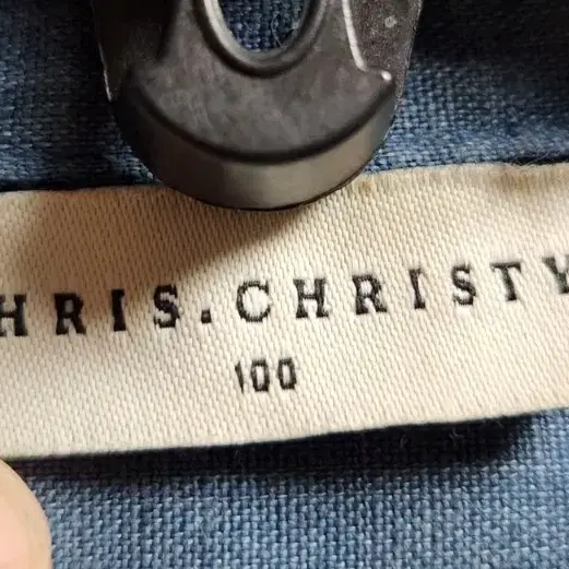 CHRIS CHRISTY 린넨 헨리넥 셔츠 BL 100