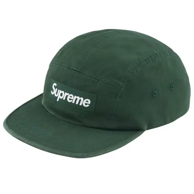 새상품 슈프림 워시드 치노 트윌 캠프캡 모자 파인 그린 Supreme