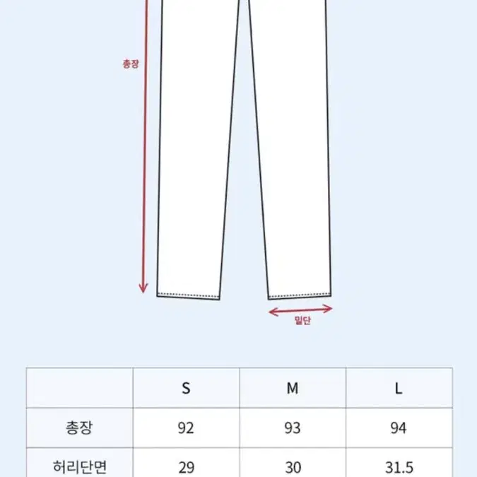 (새상품 S) 룩앳민 연청 일자팬츠