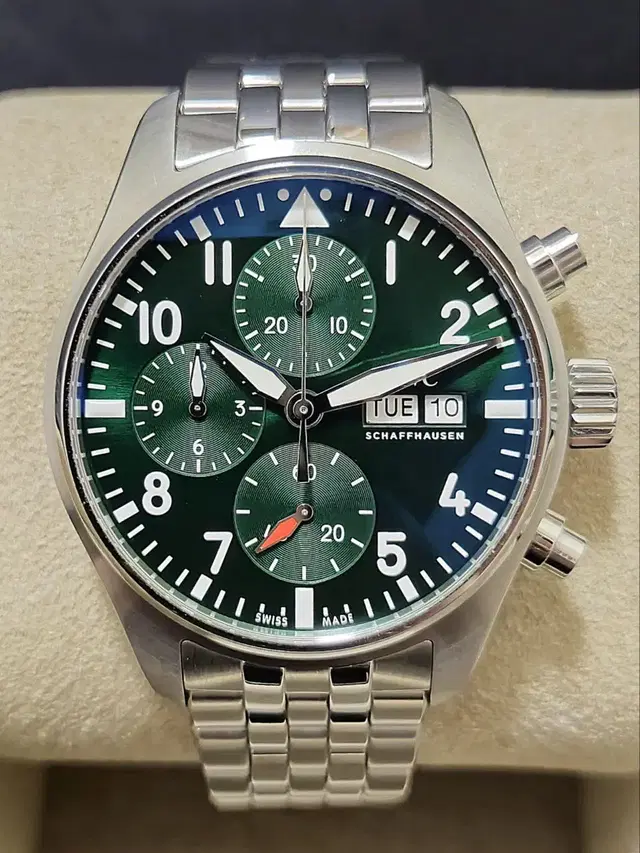 IWC 파일럿 크로노 스틸시계 (IW388104)