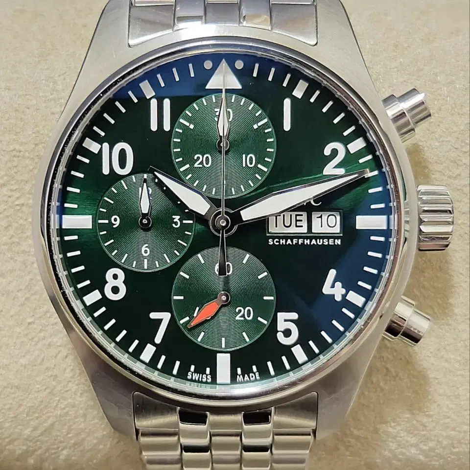 IWC 파일럿 크로노 스틸시계 (IW388104)