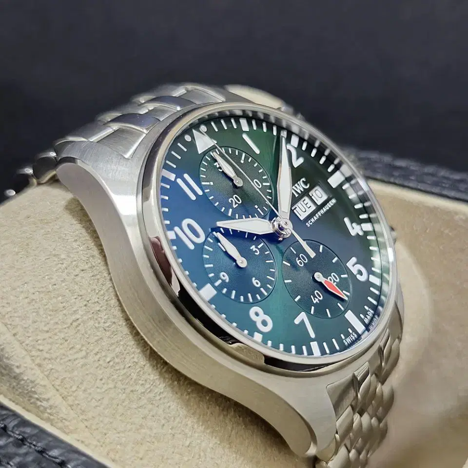 IWC 파일럿 크로노 스틸시계 (IW388104)