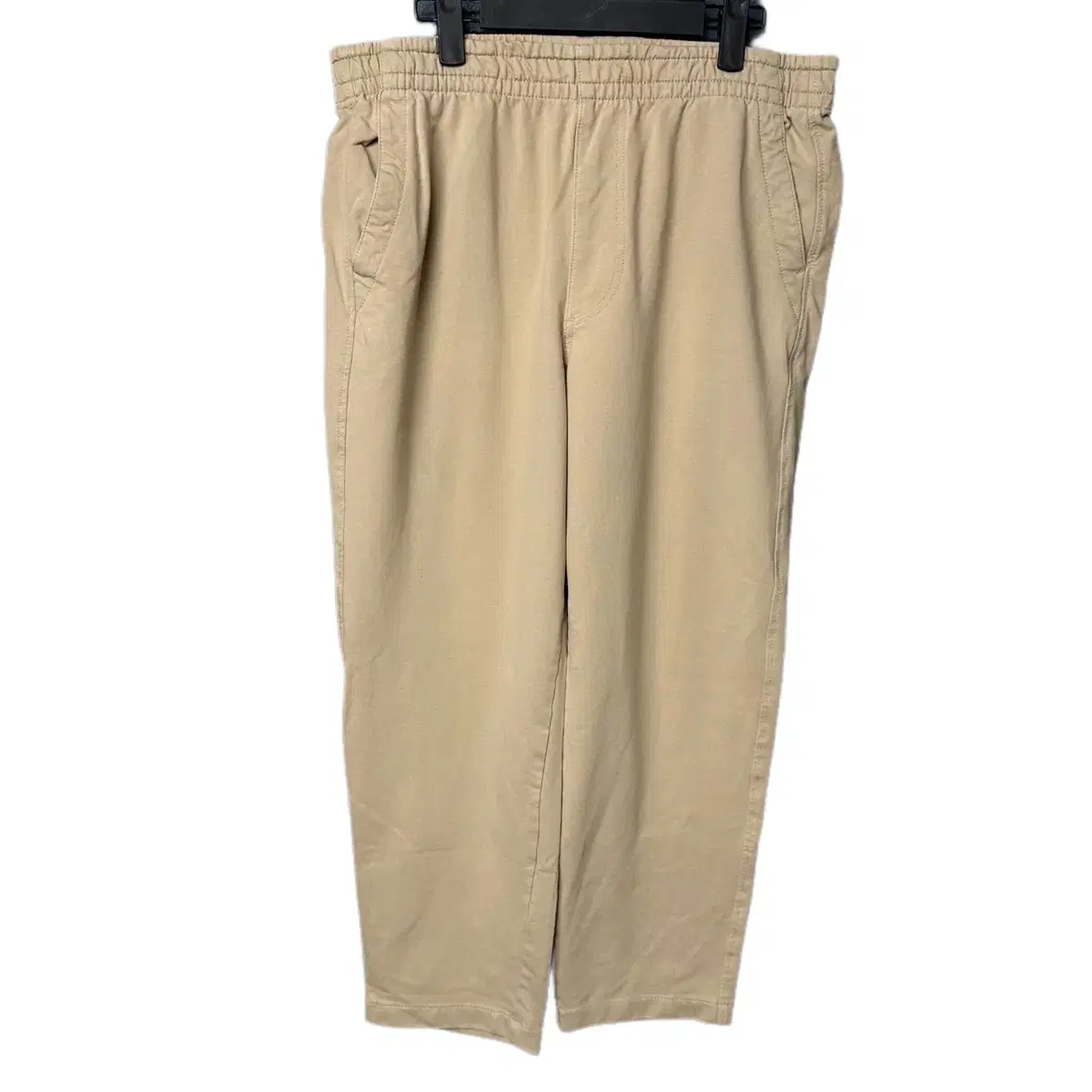 L UNIQLO Beige banded soft pants trousers